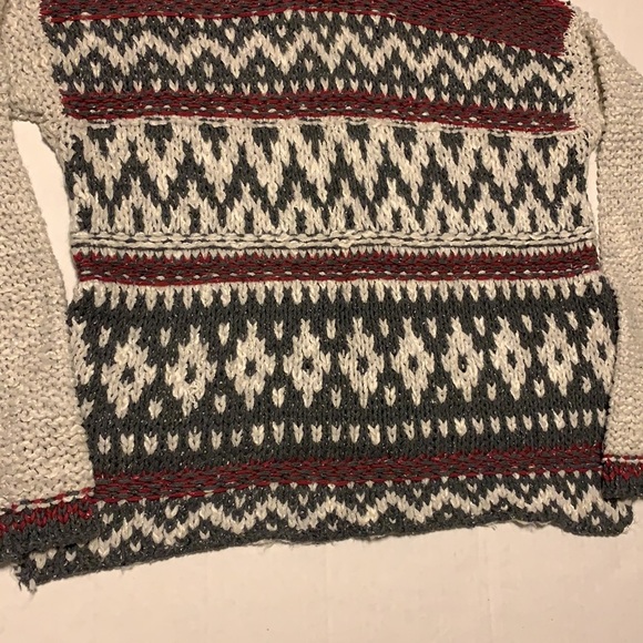 Free People Patterned Boho Knit Sweater - Women’s Size Large - Picture 6 of 9